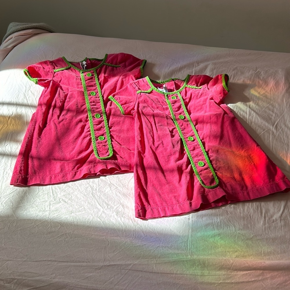 Hot Pink corduroy dress one left